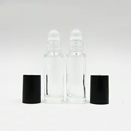 5 мл 5 г прозрачного рулона на эфирном масле с бутылкой со стеклянным шариком Black Cap Fragrance Perfume Roll-On Bottle Ltlje