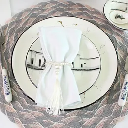 Storeczkowe serwetki na serwetki czysty miękki bawełniał materiał domowy Mata do jadalni impreza ślubna dekoracja biały kolor