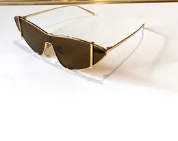 536 Altın Kahverengi Maske Güneş Gözlüğü Kedi Göz Kadınlar Yaz Sunnies Gafas de Sol Sonnenbrille UV400 GÖZ YOK