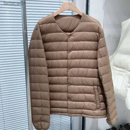남자 다운 파카스 남자 90 화이트 오리 안감 풍선 재킷 2023 새로운 가을과 겨울 따뜻하고 가벼운 포장 남자 다운 재킷 Z230816