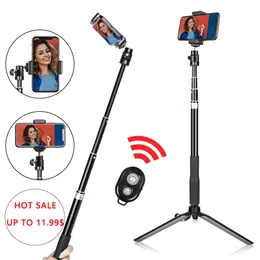 Selfie Monopods Tripod For Phone Portable Stick Vlog Ring Light Stand With Bluetooth Remote Control Holder p230816 230829