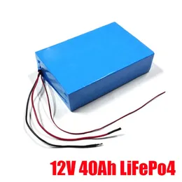 Cycle Life 2000 -mal 12,8 V 40 AH 12 V 40AH Lithiumphosphat Batterie LifePO4 mit BMS + Ladegerät