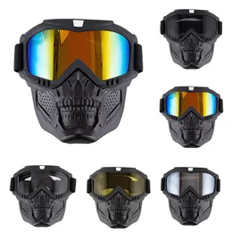 Açık Gözlük Motosiklet Gözlük Maskesi Maskesi Rüzgar Geçirmez Kafatası Motokros Yarış Kask Anti Ultraviyole Toz geçirmez Bisiklet Koruyucu Camlar 230816