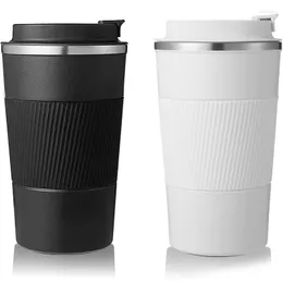 Mugs Coffee Vacuum Cup Thermal Mug Stainless Steel Garrafa Termica Cafe Copo Termico Caneca Non-slip Travel Car Insulated Bottle