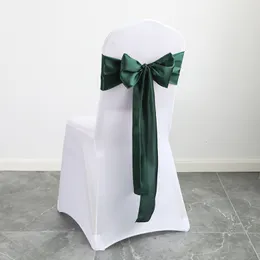 Sashes 1050100pcs Satynowe krzesło Sashes Wedding krzesło Bow Knot Wstążka na imprezę El Event Bankiet Dekoracja urodzin 230815