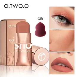 Blush otwoo Stick Cream Blusher 6 färger Blandningsbara vattentäta långlastande läppkinnsögon Multiuse Gift Beauty Egg 230815