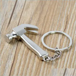 Keychains Lanyards Car Keyring Claw Hammer Pendant Key Ring Chain Keyfob Metal Keychain Creative Interior Accessories Personality 21 Dh3Ys