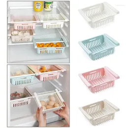 Aufbewahrung Flaschen 1pc Kühlschrankbox Plastik Organizer Einziehbarer Schubladenbehälter Regal Obst Egg -Food Tabletts Küchenzubehör