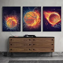 Basketball Sport Canvas Dipinti Poster art sportivo cartone animato e stampe foto artistica da parete per sport da camera da letto decorazioni per la casa senza cornice wo6