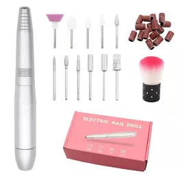 Nail Manicure Set Portable Drill Kit Machine Machine Machine Pensive High Speed ​​Electric with Bits 230815