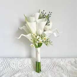 Düğün Çiçekleri Whitney 12140 Basit Stil Gelin Bolitler Buket Simülasyonu Calla Lily Studio Pografi Dersleri