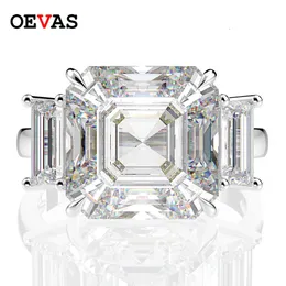 Bröllopsringar Oevas Luxury Solid 925 Sterling Silver Created Gemstone Engagement Diamond for Women Fine Jewelry Gift Wholesale 230816