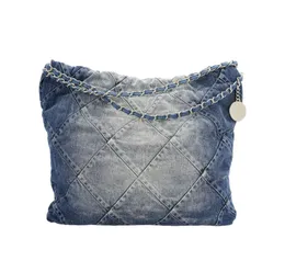 Designerväska denim shoppingväska tote ryggsäck resedesigner kvinna sling kroppsväska dyraste handväska med silverkedja gabrielle quiltade lyxiga handväskor