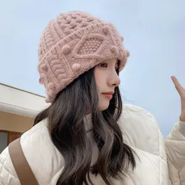 Basker mode beanies mjuk varm fluffig vinterhatt för kvinnor stickade skallies kvinnlig motorhuv fast färg hiphop cap cap cap