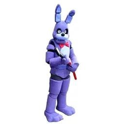 Kostymer 2024 Fabrik Nya fem nätter på Freddy Fnaf Toy Creepy Purple Bunny Mascot Costume Suit Halloween Christmas Birthday Dress