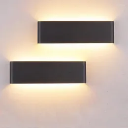 Lâmpadas de parede Modern LED LED Light Interior Decoração Decoração Quarto de iluminação ao lado do corredor de alumínio para cima e para baixo Sada da lâmpada para casa