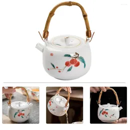 Set di stoviglie Ceramic Time Teapot Making Home Home Bamboo Handle Hollettle Office Kitchen Forno