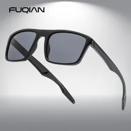Occhiali da sole Fuqian maschi vintage occhiali da sole polarizzati di plastica in plastica da sole occhiali da sole eleganti sfumature sportive occhiali UV400 230816
