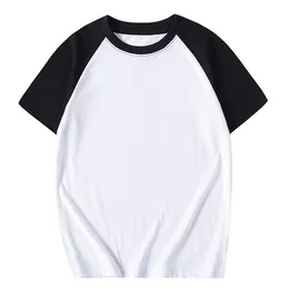 YBH DT003 # 180G COMBED CONTHED CONTON 어린이 라글란 소매 둥근 목 목록 짧은 슬리브 티셔츠 어린이
