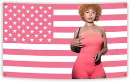 Anafe Ice Rapper Spice Flag USA Tapestry America Flaggen 3x5 -Fuß Digitaldruck mit Messing -Teilen für College -Schlafsaal, Schlafzimmer, Innen- und Außendekor 3x5 Fuß