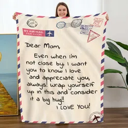 Decken Geschenke für Mama werfen Decke an meine Mutter von Tochter Sohn Geburtstag Geschenke für Mama Soft Bett Flanell Mutter Decke 230815