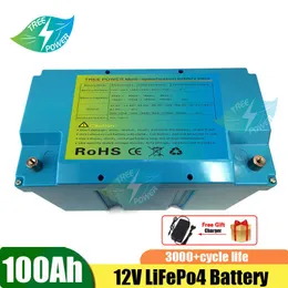 Solar LiFePo4 Battery 12V 100Ah For RV Golf Cart Long-life Energy Storage lithium battery+ 10A charger