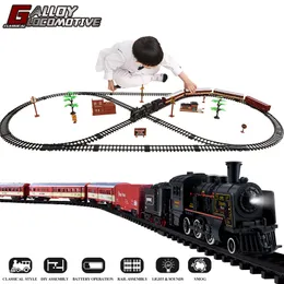 Dascast Model Car Electric Weihnacht Zug Spielzeugset Car Railway Tracks Dampflokomotive Motor
