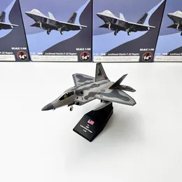 Aeromobile Modle 1/100 Festore in lega in lega F-22 US Air Force Aircraft F22 Modello Aeromobile Aeromobile Modello per i Giochi Regali per bambini Collezione Gift 230816