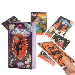 Outras festa de evento fornecem o maior conjunto de cartões de deck de tarô 78 Cartão The Halloween Tarot Cards Games and Guidebook for Witch Divination Game 230816