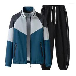 Herren Tracksuits Tracksuit Autumn Kleidung Sportswear zweiteilige Männer Jacke Jackenpantate Marke Kleidung männlicher Sweatsuit Sports Anzüge 4xl 5xl