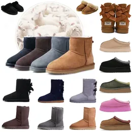 Australien australiska klassiska klassiska varma vinterstövlar tofflor kvinnor mini halv snö boot usa gs 5854 full päls fluffig päls satin ankel boots tossor tofflor som säljer 35-41