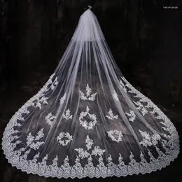 Bridal Veils Sell Romantic Korean Lace Flowers Super Long Trailing Soft Yarn Veil 3.5cmeter Wedding Bride