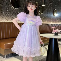 Mädchenkleider Neues Sommerkleid für große Jungen Senior Mesh Prinzessin Kleid Modisches Geburtstagskleid für kleine Mädchen