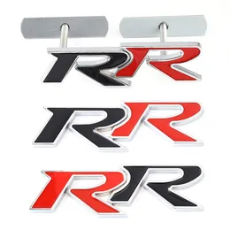 3D Metal RR Logo Emblem Badge Decals Front Back Trunk Car Stickers For Honda RR Civic Mugen Accord Crv City Hrv Car Styling287F