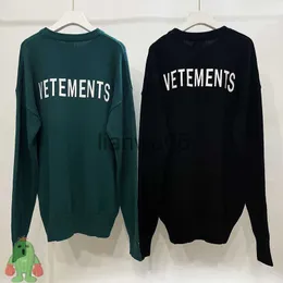 Camisolas masculinas Vetements Sweater Letter Impresso 2022 Winter Round pescoço masculino feminino Sweater SweaterShirts J230806