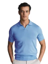 Men's T-Shirts 100% Merino Wool Polo Shirt Men Short Sleeve Knit Open Collar T Shirt Merino Base Layer Breathable Quick Dry Anti-Odor T Shirts 230815