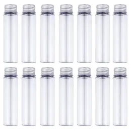 50 ml klare flache Plastikprobe mit Aluminiumschraubenkappen Süßigkeiten kosmetische Reiselotionbehälter DCGUC