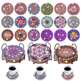 Diğer Etkinlik Partisi Malzemeleri 68pcs DIY Pırlanta Boyama Coaster Hayvan İçecek Kupası Yastık Tutucu Coaster Masa Placemat Yalıtım Padü Noel Hediyesi 230815