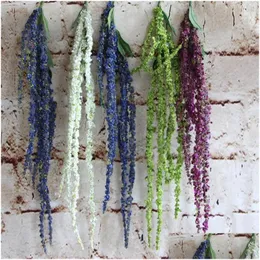 Decorative Flowers Wreaths Flone 8 Branch Artificial Green Plants Fake Lover Fruit Amaranthus Wedding Home Diy Decoration Foam Flo Dhqld