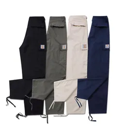 Cahar tt Trendy Work Pants with Military Style Unisex Loose Fit Straight Leg Multi-Pocket Casual Trousers