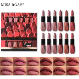 Губная помада 12pcs набор коробок Velvet Matte Lasting Nonyplick Lique Lip Gloss Nude Glaze Lips Combometic Labiales 230816