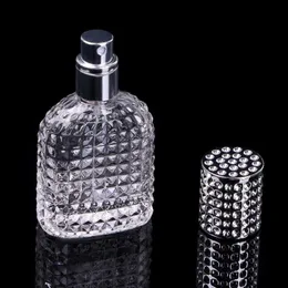 Bottiglia di profumo di vetro portatile da 50 ml da 17 once con custodia parfum vuota spray con atomizzatore per KPFPH cosmetico