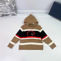 Дизайнерская детская одежда модная полоса дизайнер детский пуловер пшеничный уш