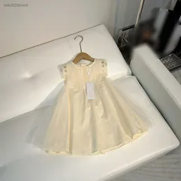 Designer Baby Dress Hollow Out Design Kids Skirt Lace Decoration Girl Skirt Size 100-150 cmlessless One Press One Bress