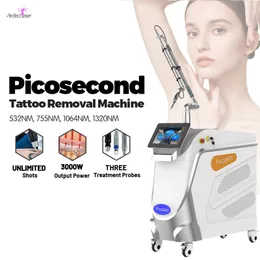 Profissional vertical pico rosto de rejuvenescimento de rejuvenescimento Remova a máquina de beleza de remoção de tatuagem de picossegundos