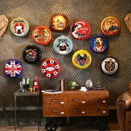 Outros suprimentos de festa de evento Decorações de parede retrô 35cm Caps de garrafa de cerveja Sinais de lata de metal Cápsulas Placas Arte Placa Vintage Cafe Bar Decor de casa 230815