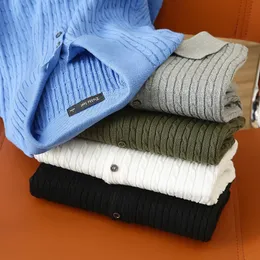 Mens Polos 3D Jacquard Texture Summer Business Leisure Knitting Lapel Short Sleeved Polo Shirt 230815