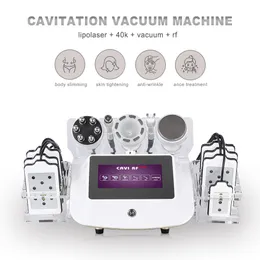 آلة التجويف 6in1 RF 40K بالموجات فوق الصوتية الفراغ فقدان الوزن معدات التجميل التخليص