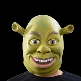 Party Masks Halloween Mask Green Shrek Masks Movie Cosplay Masquerade Party Mascara Carnaval Mascaras de latex Realista Animal Scary Masque 230816