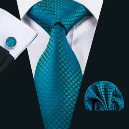 Cravatte per uomini per gli uomini Ties di seta in seta jacquqqard woben seta nectktie tascabile gemelli quadrati impostati n-1610282q
